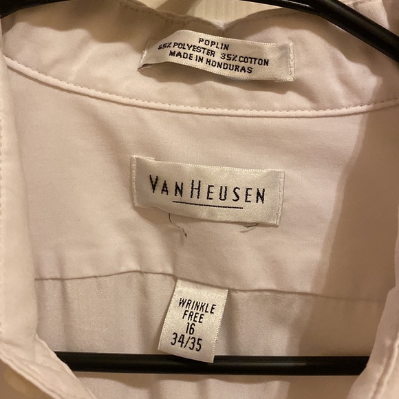 Mens long sleeve dress shirt wrinkle free 16 neck 34/35 sleeve length - Picture 2 of 2